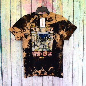 Men's RSQ Collective Graphic T-Shirt Short Sleeve Tie Dye MEDIUM Black Tie Dye
